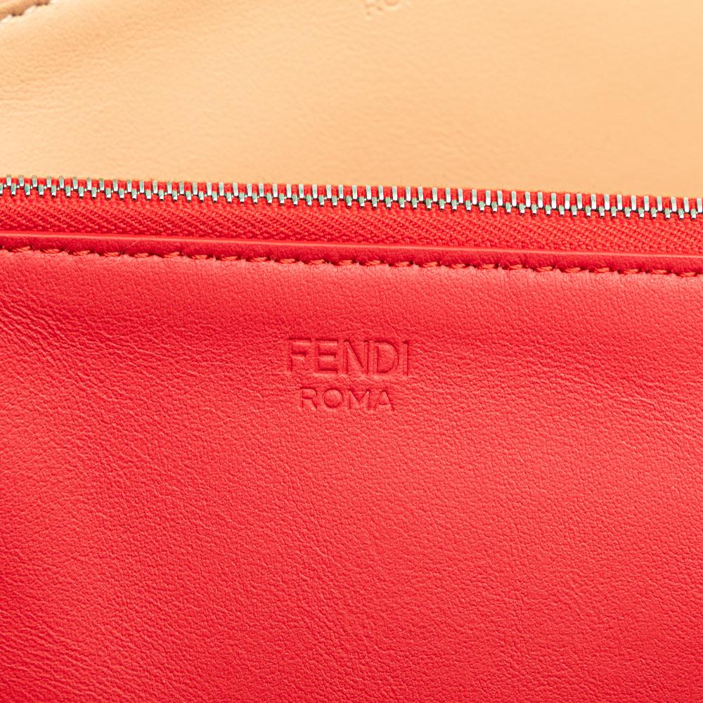 Beige Leather Fendi Clutch