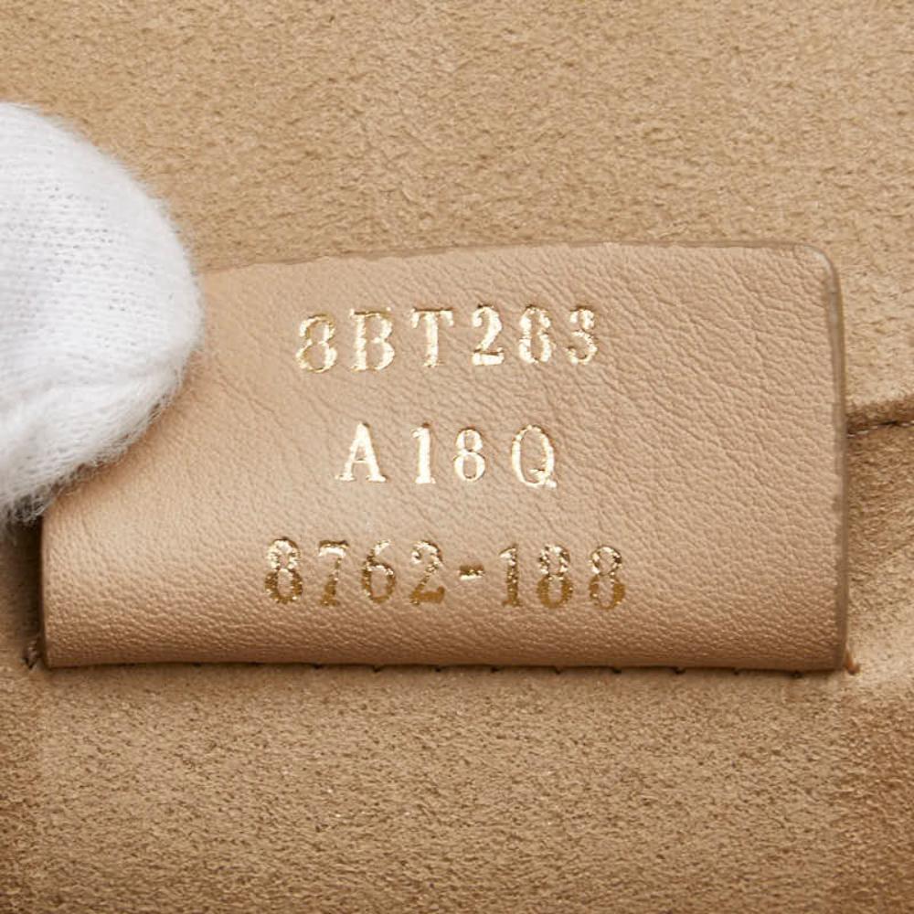 Beige Leather Fendi Shoulder Bag