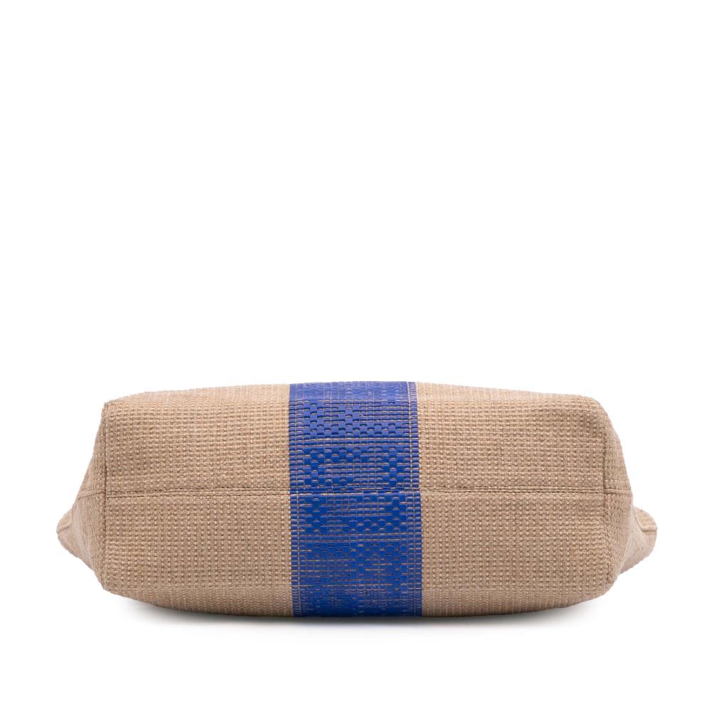 Beige Raffia Fendi Tote