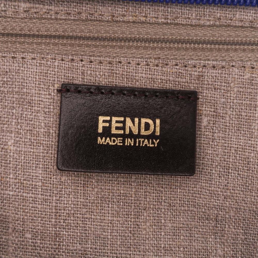 Beige Raffia Fendi Tote
