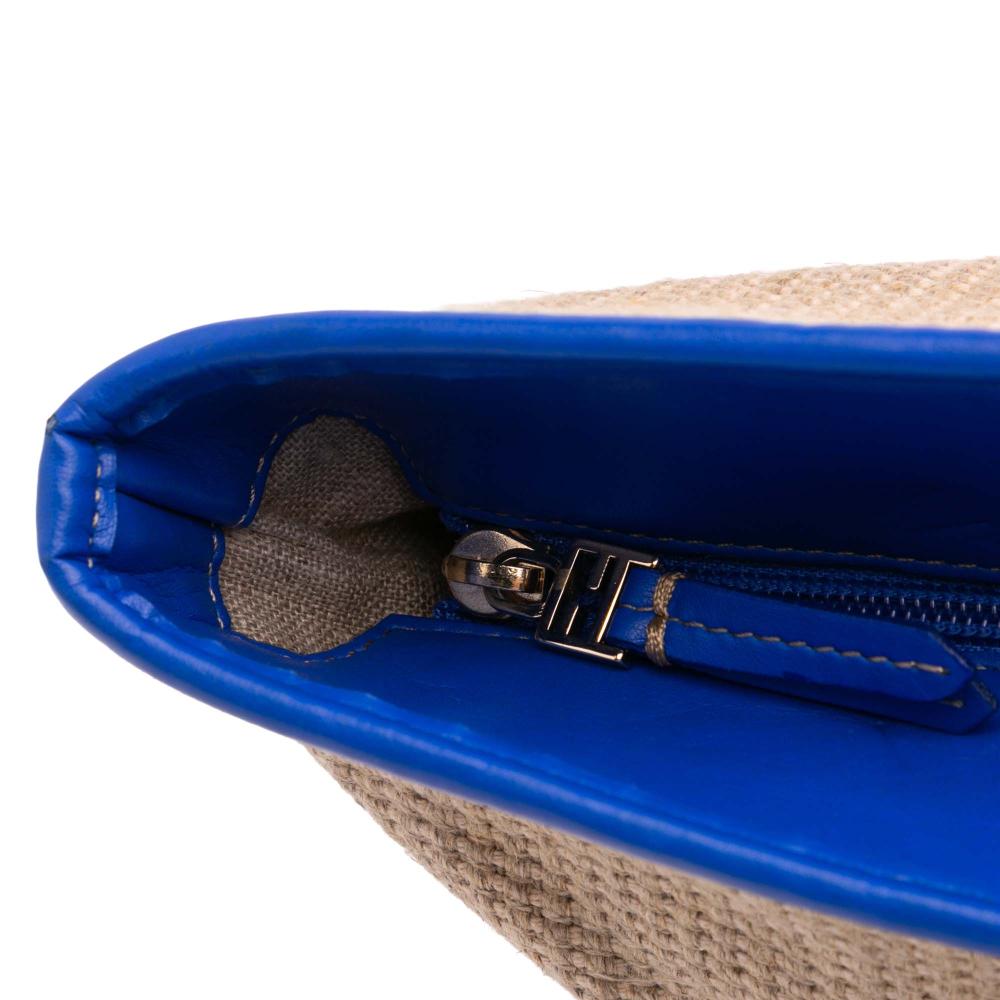 Beige Raffia Fendi Tote