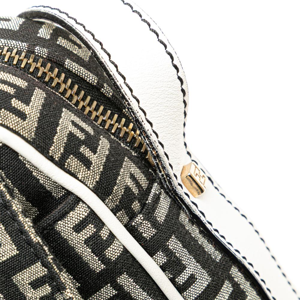 Black Canvas Fendi Crossbody Bag