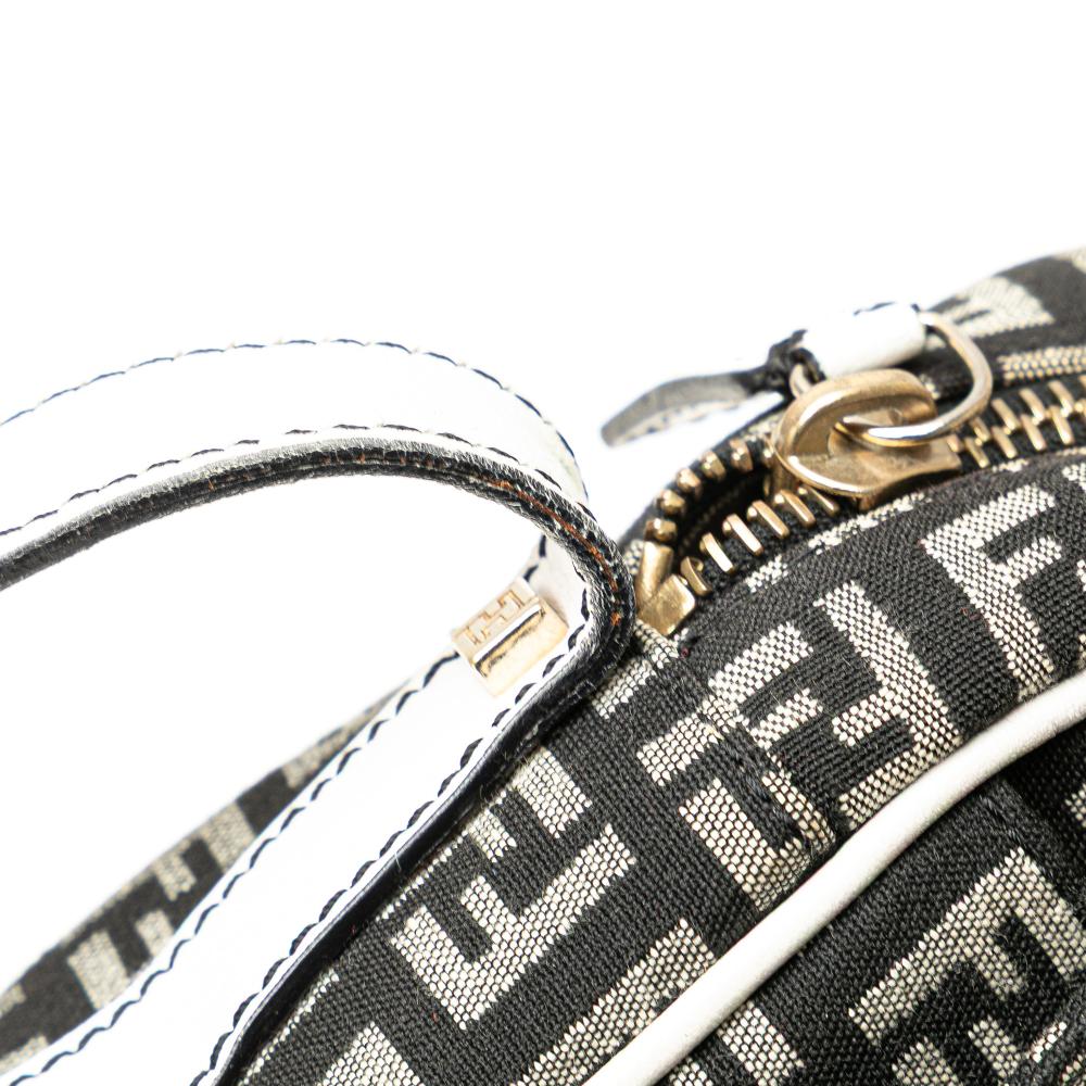 Black Canvas Fendi Crossbody Bag