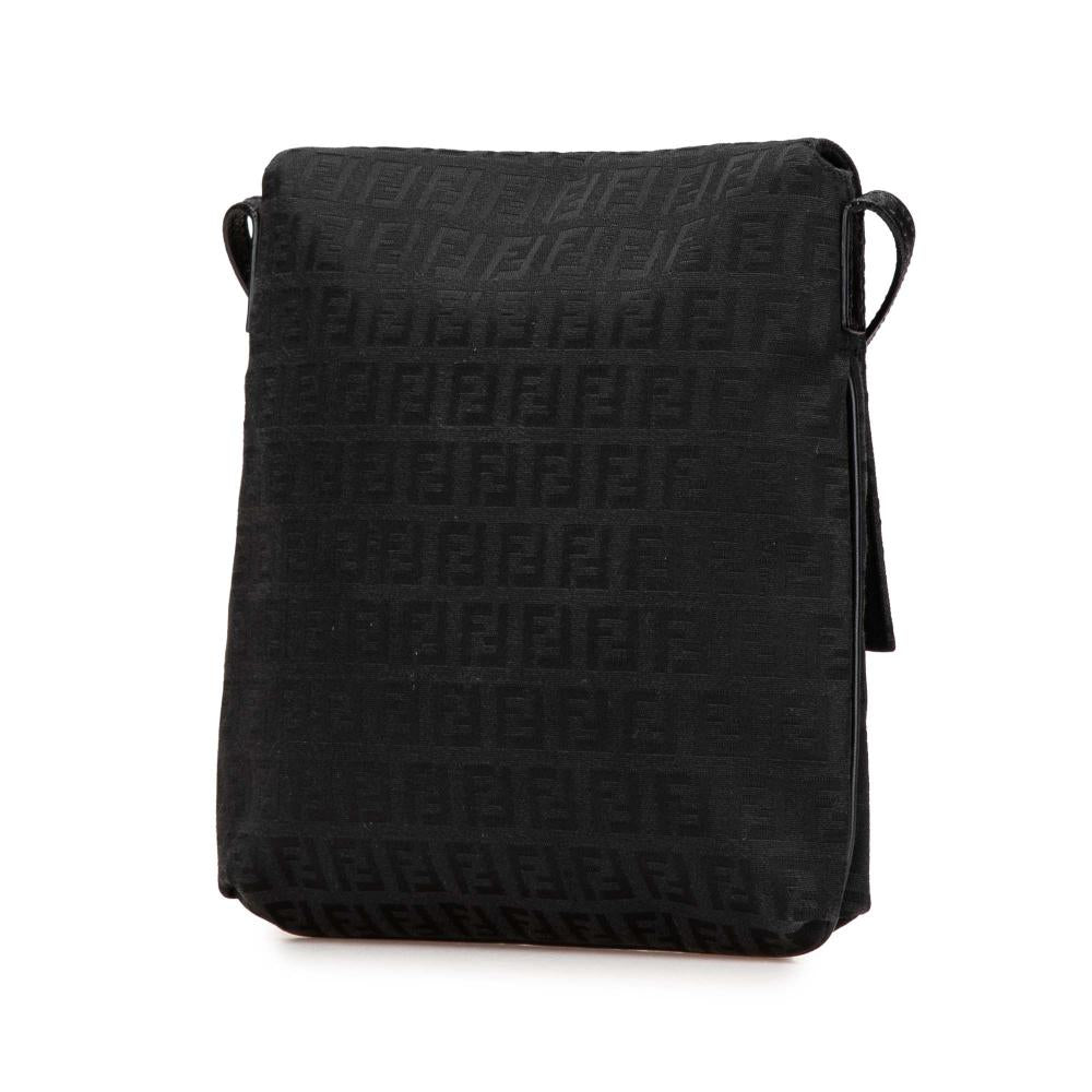 Black Canvas Fendi Crossbody Bag