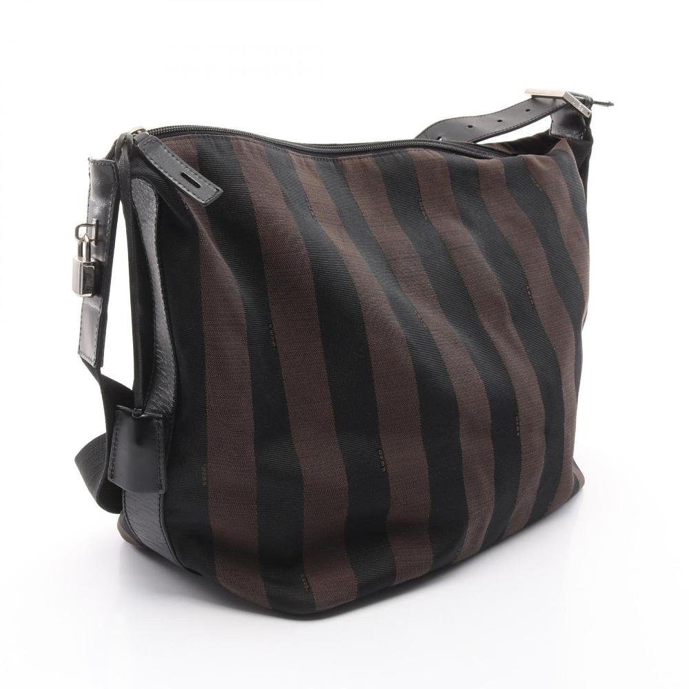 Black Canvas Fendi Crossbody Bag