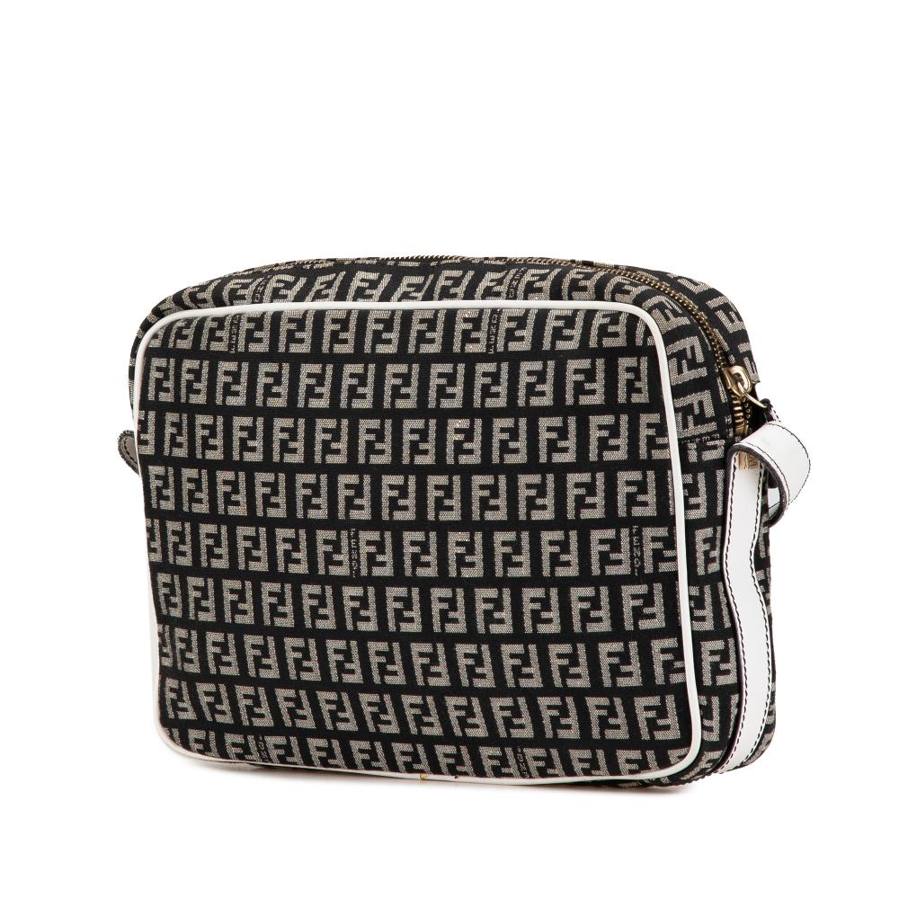Black Canvas Fendi Crossbody Bag