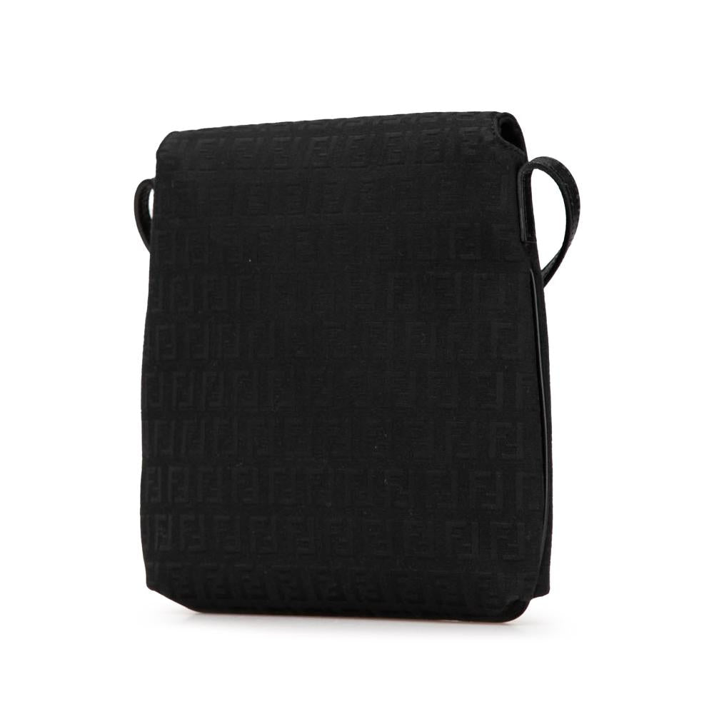 Black Canvas Fendi Crossbody Bag