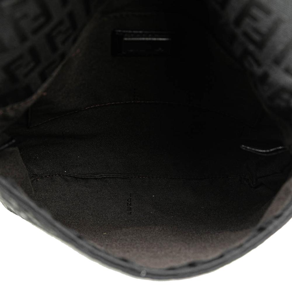 Black Canvas Fendi Crossbody Bag