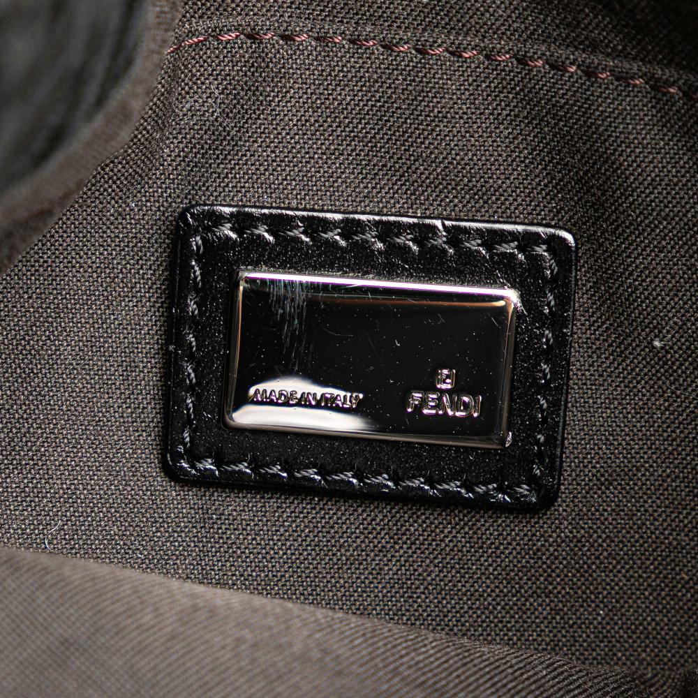 Black Canvas Fendi Crossbody Bag