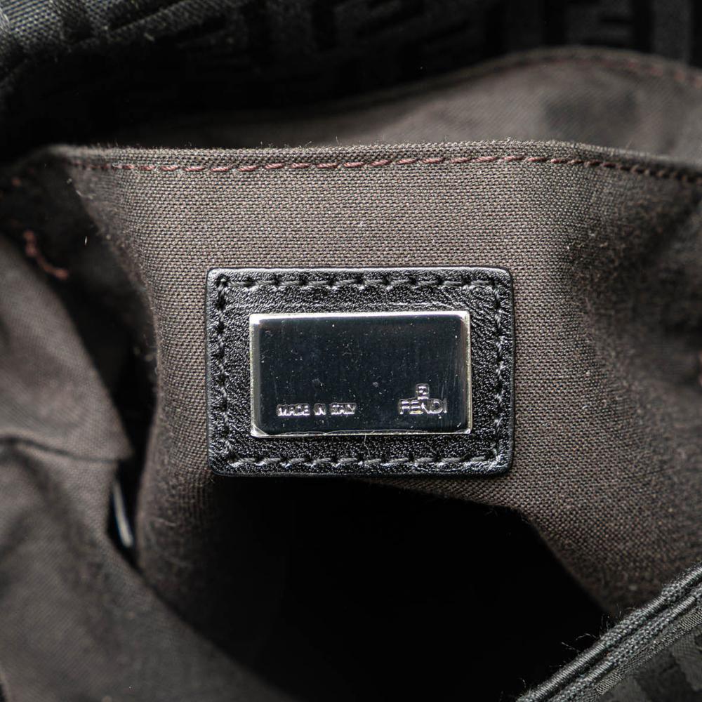 Black Canvas Fendi Crossbody Bag