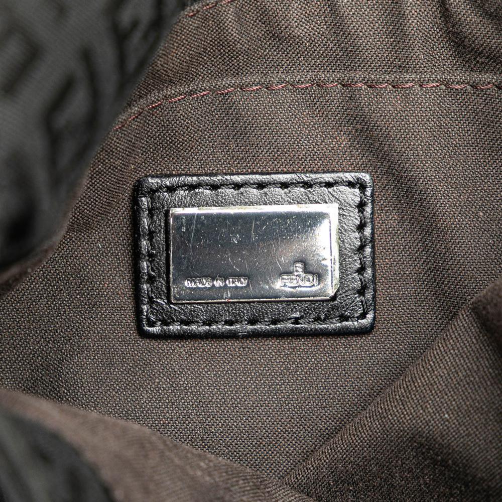 Black Canvas Fendi Crossbody Bag