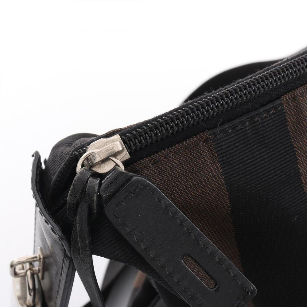Black Canvas Fendi Crossbody Bag