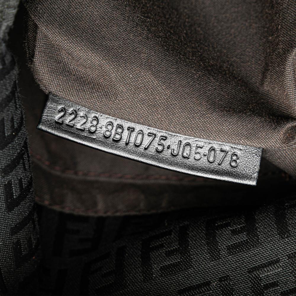 Black Canvas Fendi Crossbody Bag