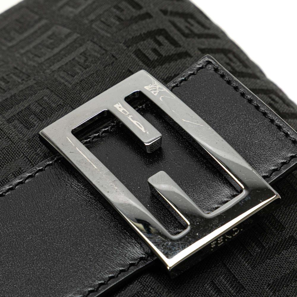 Black Canvas Fendi Crossbody Bag