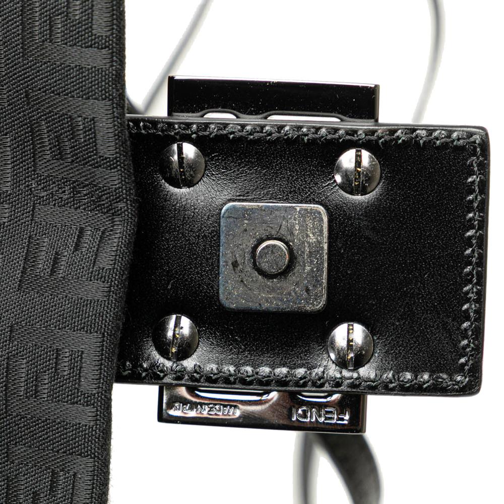 Black Canvas Fendi Crossbody Bag