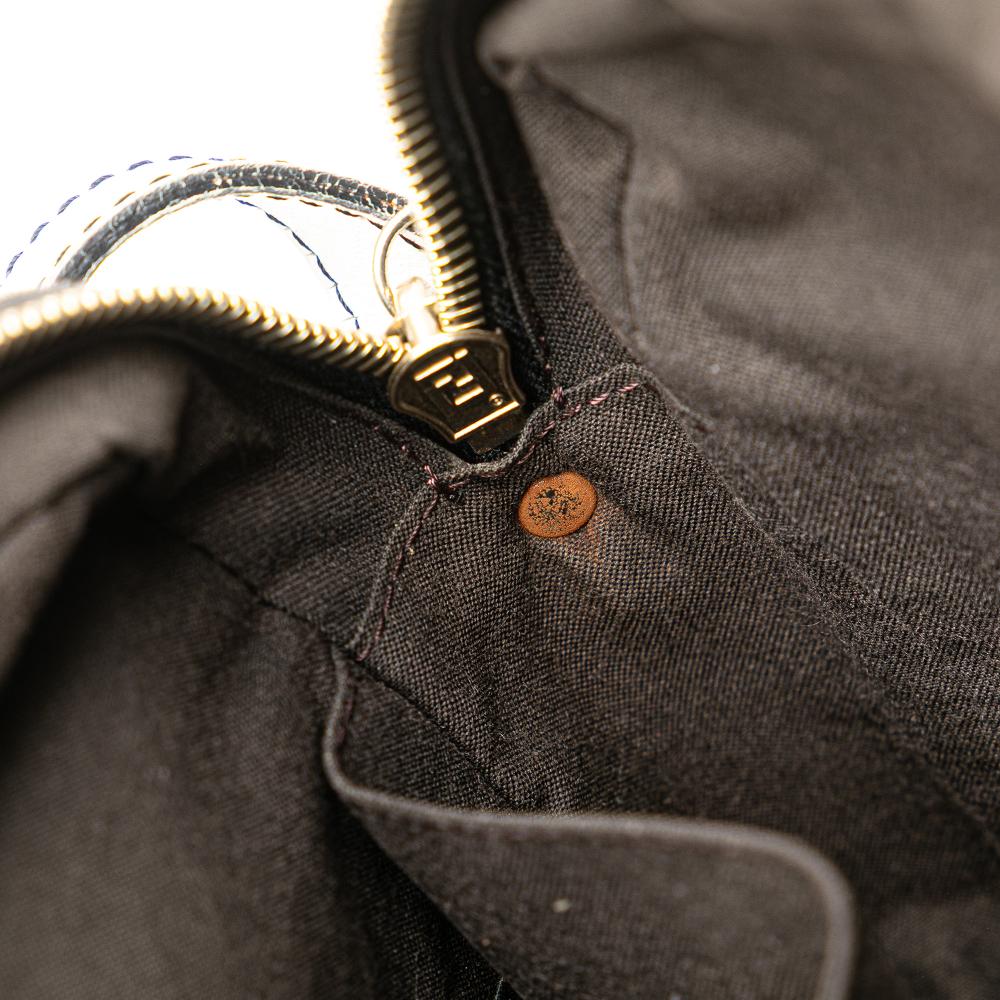 Black Canvas Fendi Crossbody Bag