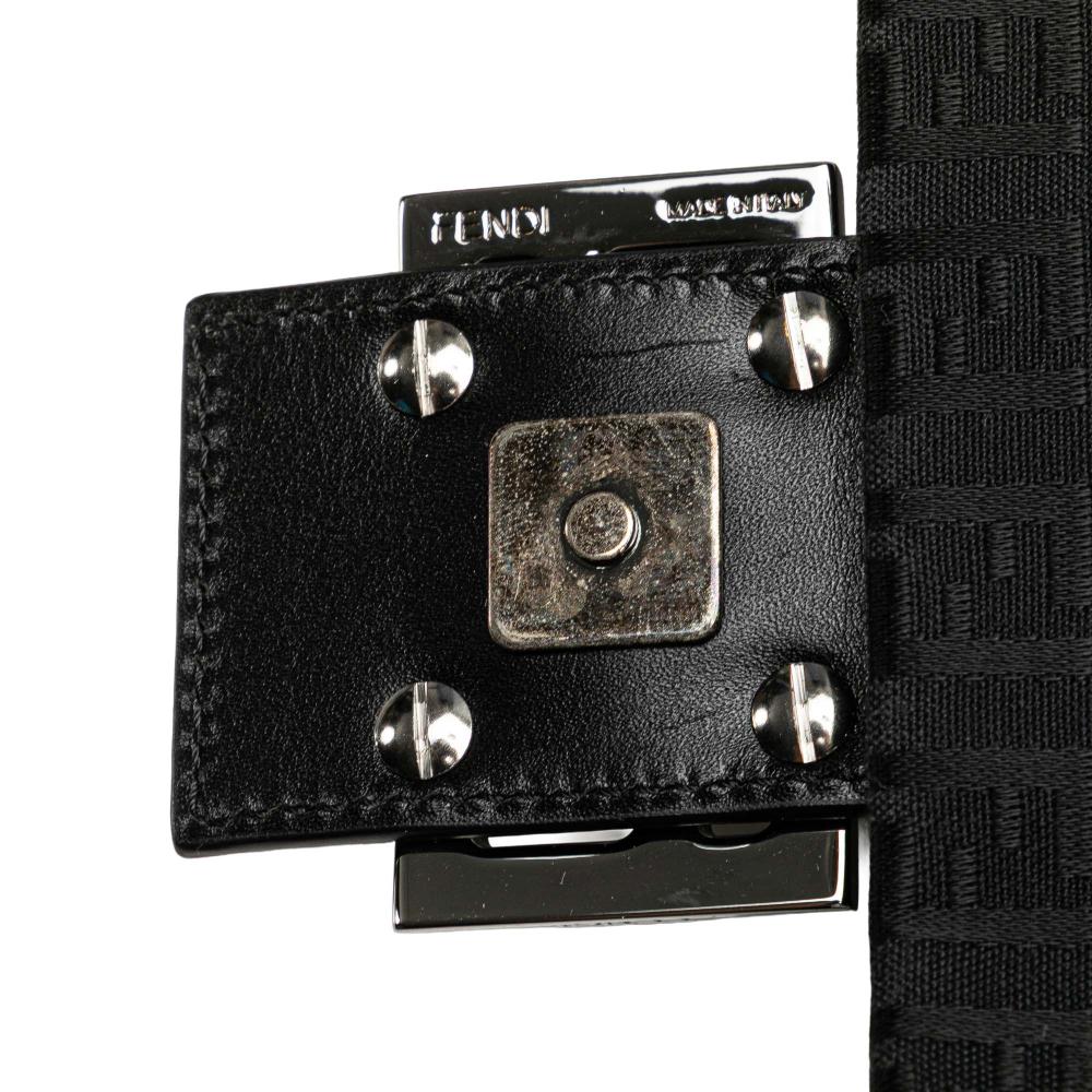 Black Canvas Fendi Crossbody Bag