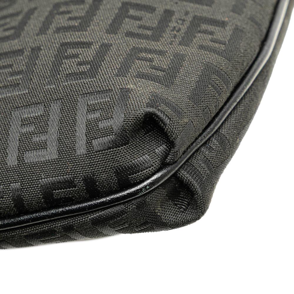 Black Canvas Fendi Crossbody Bag