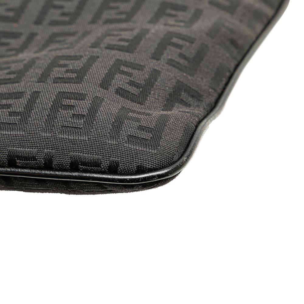 Black Canvas Fendi Crossbody Bag