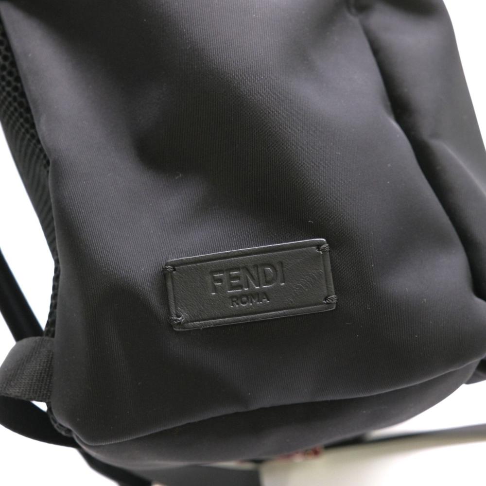 Black Fabric Fendi Backpack