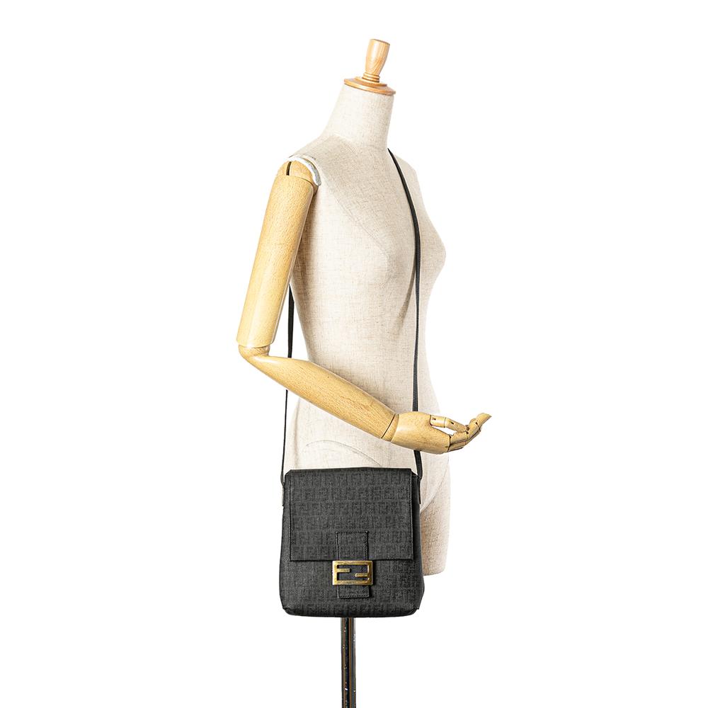Black Fabric Fendi Crossbody Bag