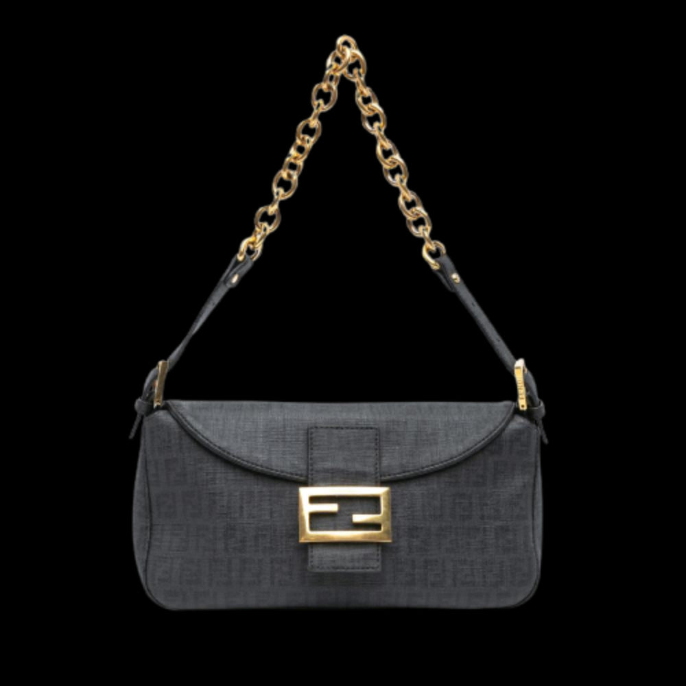 Black Fabric Fendi Shoulder Bag
