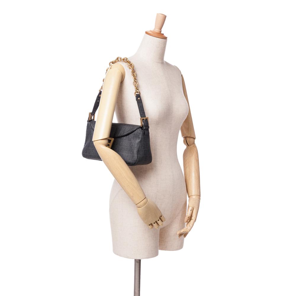 Black Fabric Fendi Shoulder Bag