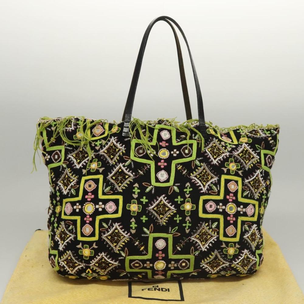 Black Fabric Fendi Tote
