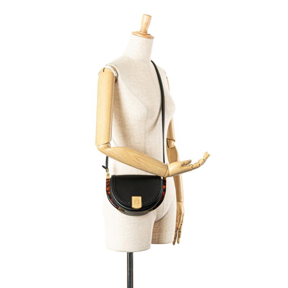 Black Leather Fendi Crossbody Bag