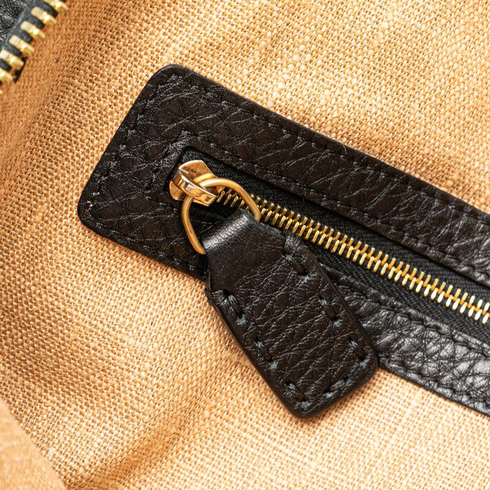 Black Leather Fendi Shoulder Bag