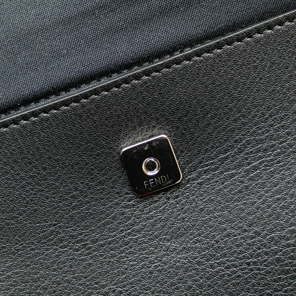 Black Leather Fendi Crossbody Bag