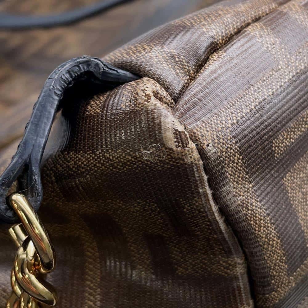 Black Leather Fendi Backpack