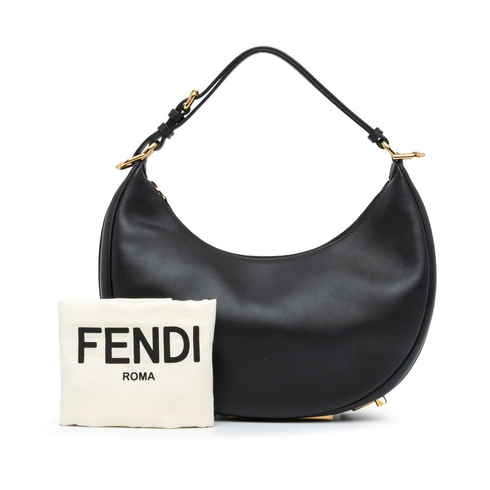 Black Leather Fendi Shoulder Bag