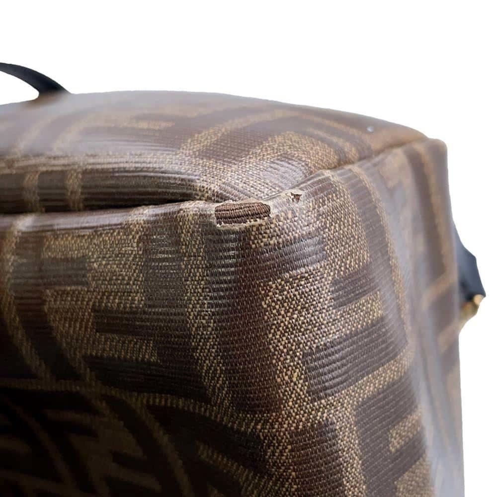 Black Leather Fendi Backpack