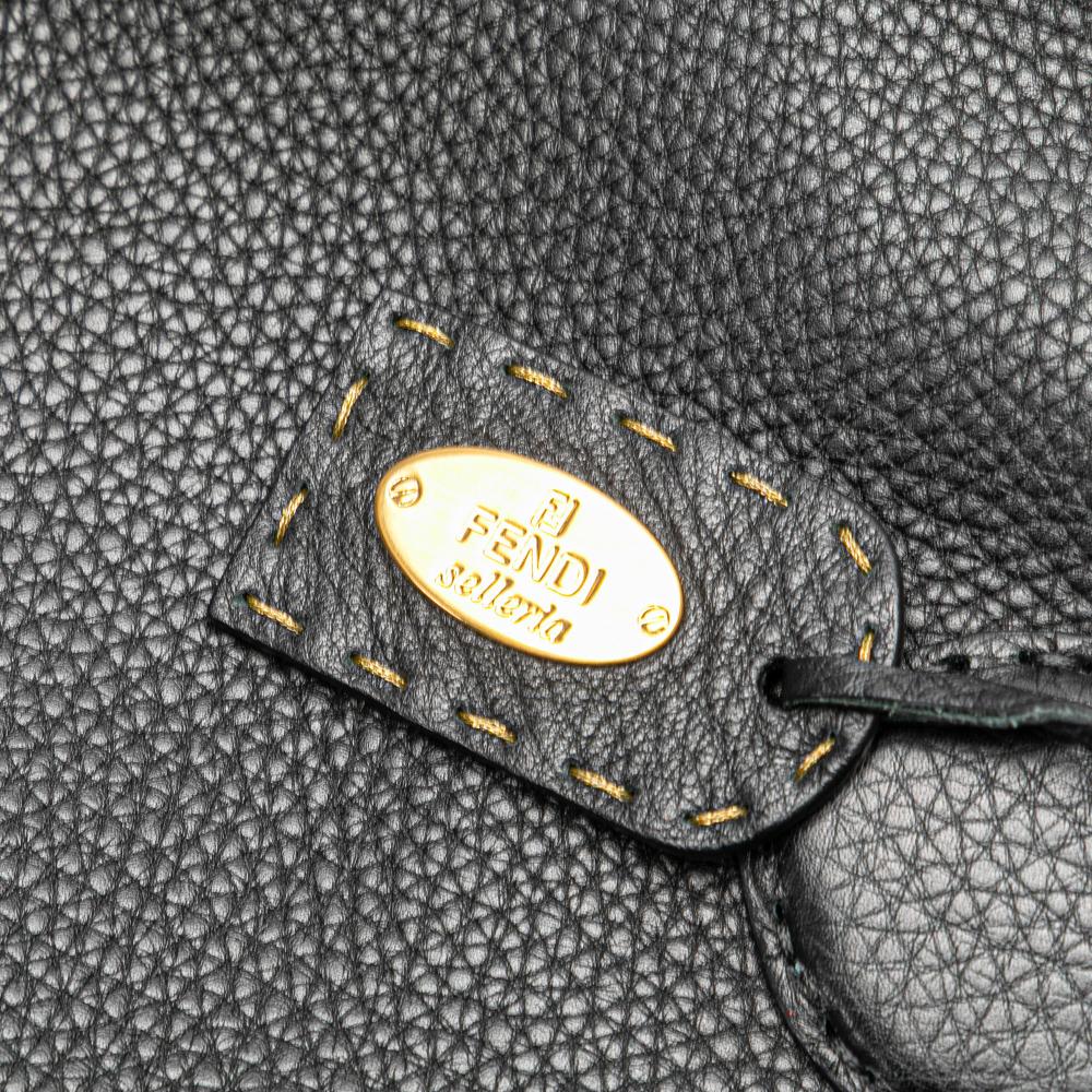 Black Leather Fendi Shoulder Bag