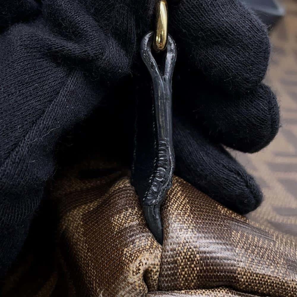 Black Leather Fendi Backpack