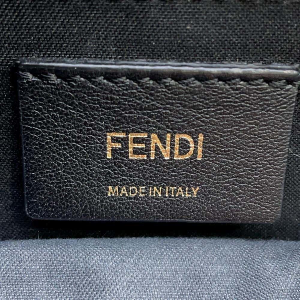Black Leather Fendi Backpack