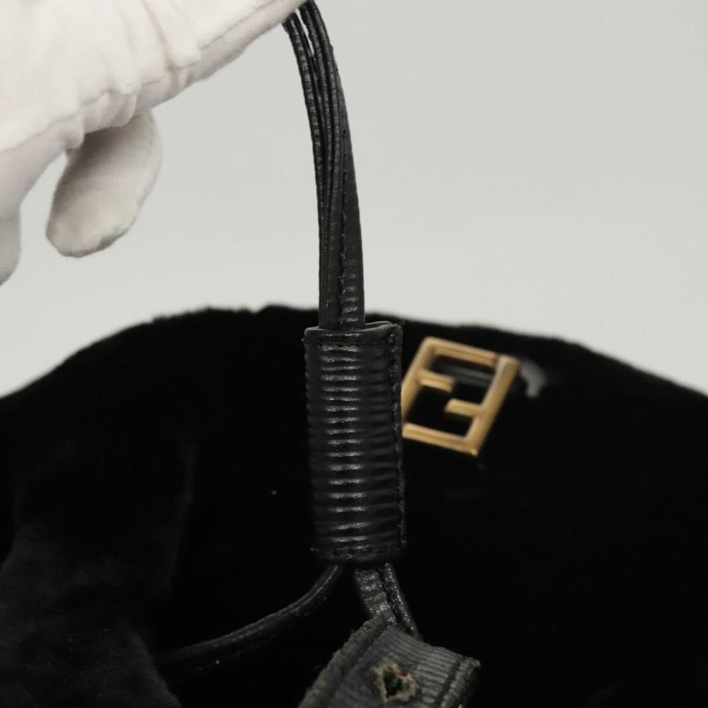 Black Leather Fendi Backpack