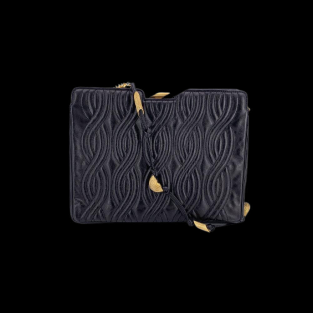 Black Leather Fendi Crossbody Bag