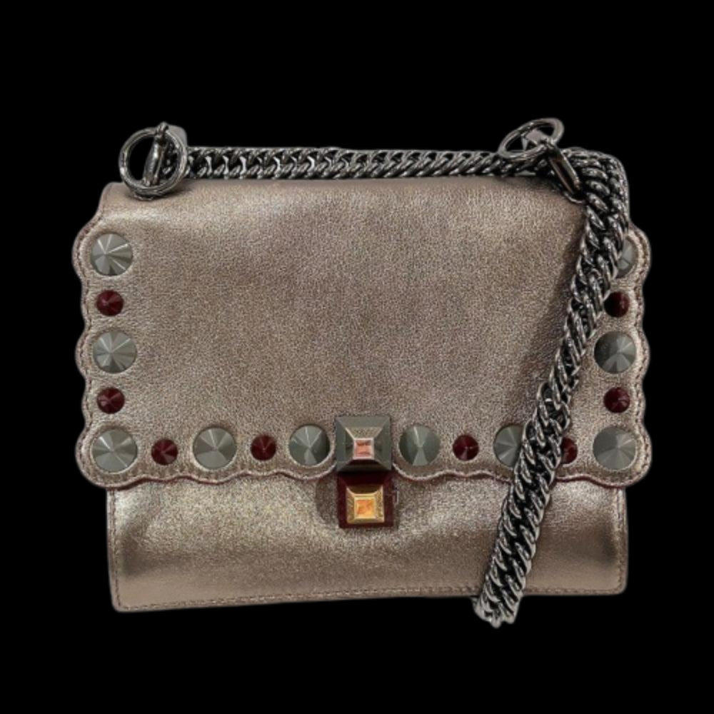 Black Leather Fendi Shoulder Bag