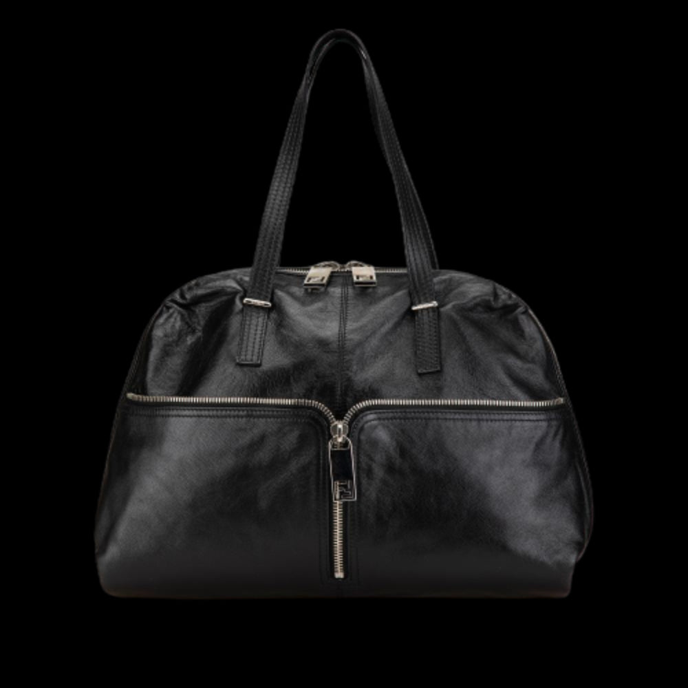 Black Leather Fendi Shoulder Bag