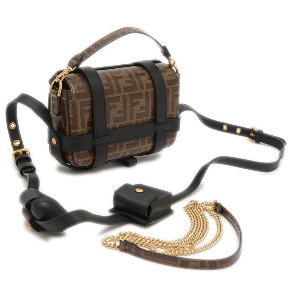 Black Leather Fendi Shoulder Bag