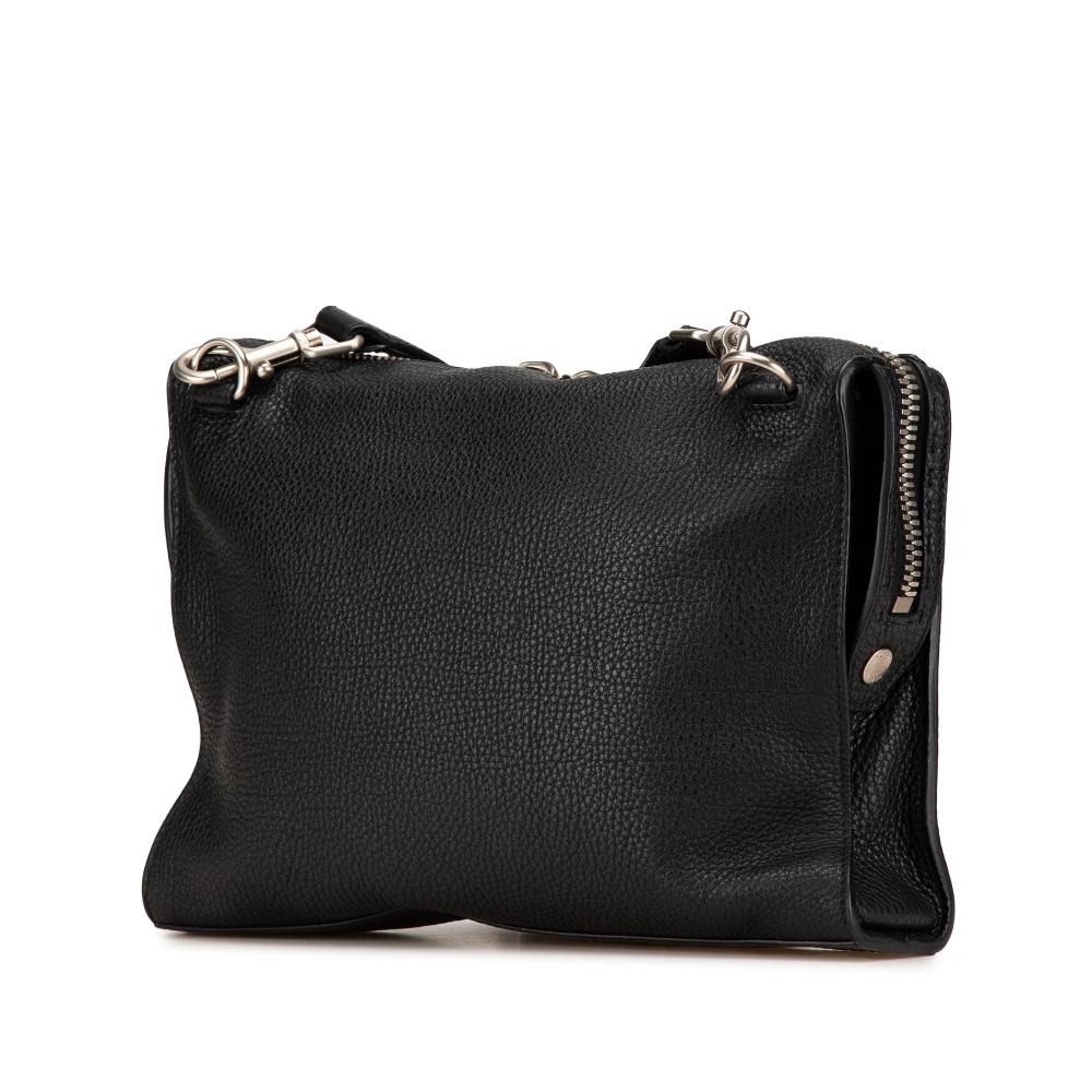 Black Leather Fendi Crossbody Bag