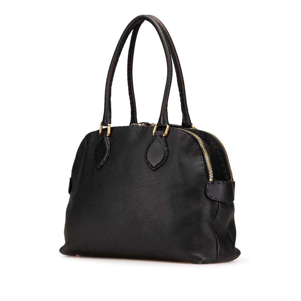 Black Leather Fendi Shoulder Bag