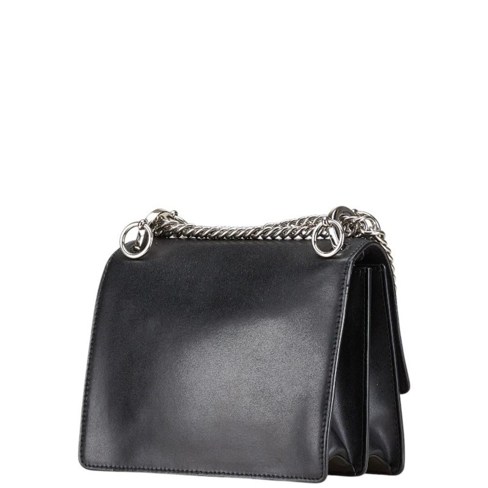 Black Leather Fendi Shoulder Bag