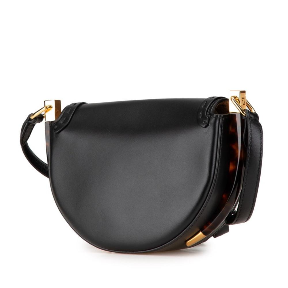 Black Leather Fendi Crossbody Bag
