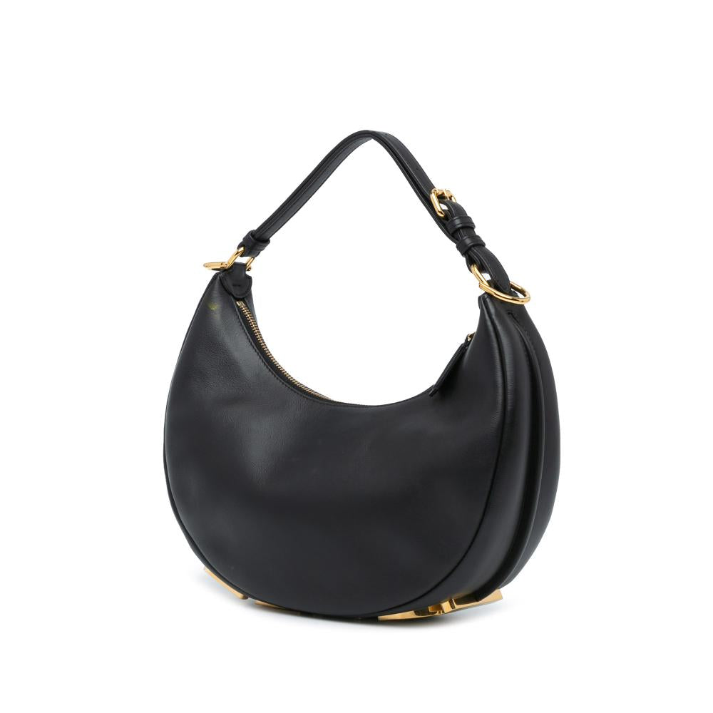 Black Leather Fendi Shoulder Bag