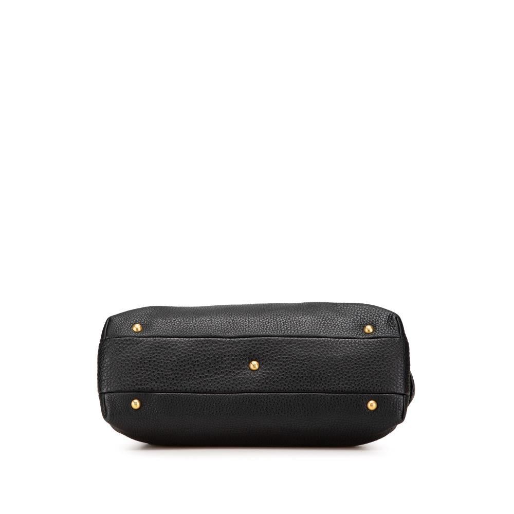 Black Leather Fendi Shoulder Bag