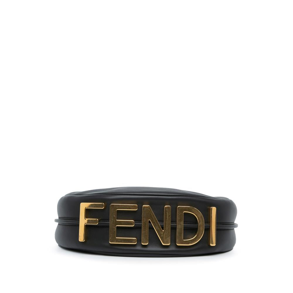 Black Leather Fendi Shoulder Bag