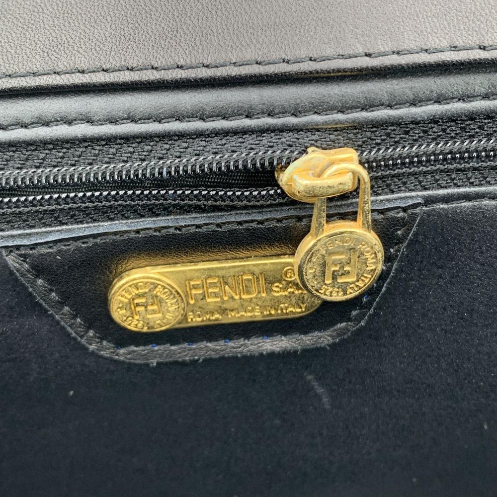 Black Leather Fendi Crossbody Bag
